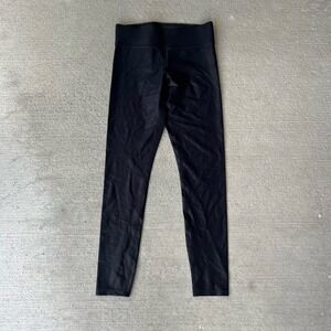 Carbon38 Leggings M Black Shiny High Rise Ankle‎ Crop Stretch Compression Pants